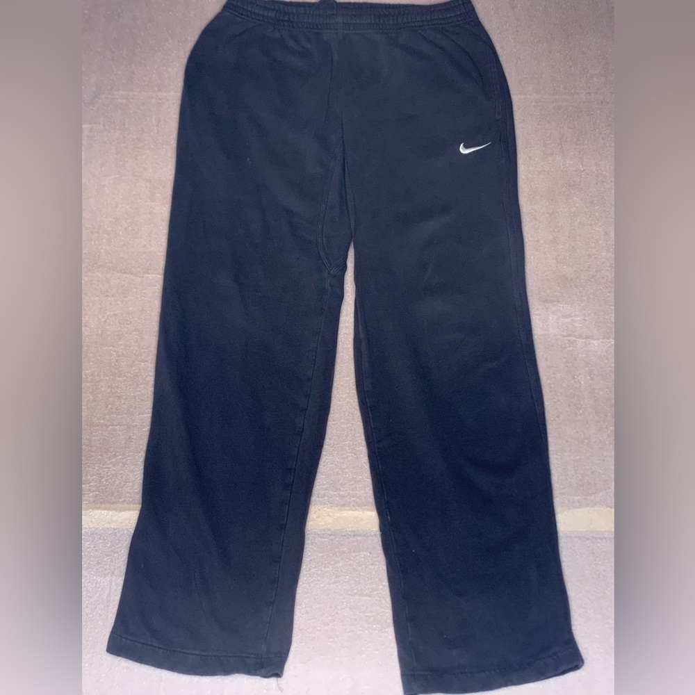 vintage black baggy open hem Nike sweatpants